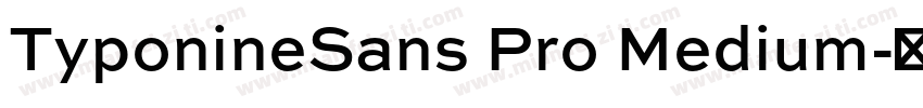 TyponineSans Pro Medium字体转换